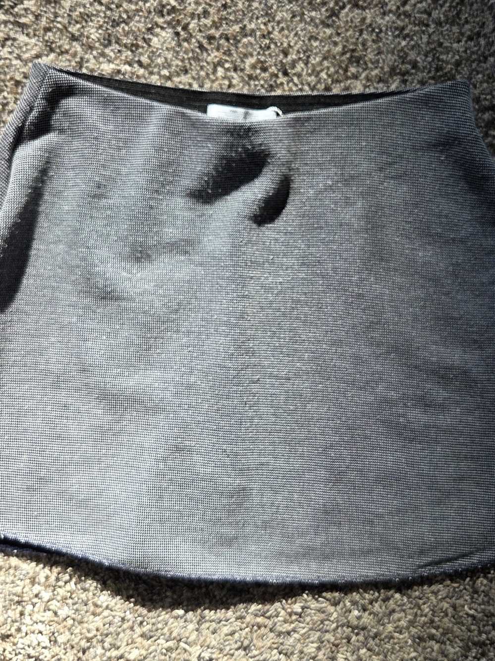 Zara Gray Textured Mini Skirt - Women's